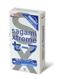 Презервативы Sagami Xtreme Ultrasafe с двойным количеством смазки - 10 шт. - Sagami - купить с доставкой в Чебоксарах