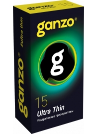 Прозрачные ультратонкие презервативы Ganzo Ultra thin - 15 шт. - Ganzo - купить с доставкой в Чебоксарах