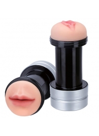 Двусторонний мастурбатор REALSTUFF 2 IN 1 HUMMER MOUTH   VAGINA - ротик и вагина - Dream Toys - в Чебоксарах купить с доставкой