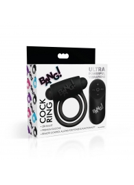 Черное эрекционное виброкольцо 28X Remote Control Vibrating Cock Ring   Bullet - XR Brands - в Чебоксарах купить с доставкой