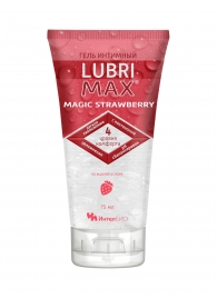 Интимный гель-смазка на водной основе Lubrimax Magic Strawberry - 75 мл. - ИнтелБИО - купить с доставкой в Чебоксарах