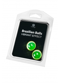 Набор из 2 шариков с массажным маслом Brazilian Balls с эффектом вибрации - Secret Play - купить с доставкой в Чебоксарах