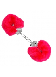 Красные меховые наручники Love с ключиками - Baile - купить с доставкой в Чебоксарах