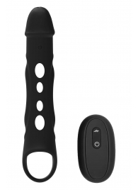 Черная насадка-удлинитель Vibrating Extender With Remote с вибрацией - Dream Toys - в Чебоксарах купить с доставкой