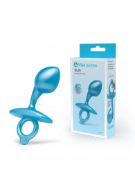 Голубая анальная пробка для массажа простаты Bulb Silicone Prostate Plug - 10,7 см. - b-Vibe - в Чебоксарах купить с доставкой