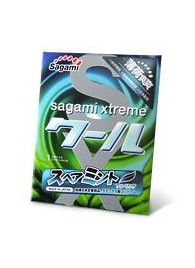 Презерватив Sagami Xtreme Mint с ароматом мяты - 1 шт. - Sagami - купить с доставкой в Чебоксарах