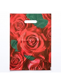 Пакет с цветочным принтом и вырубной ручкой (30х40 см) - Сима-Ленд - купить с доставкой в Чебоксарах