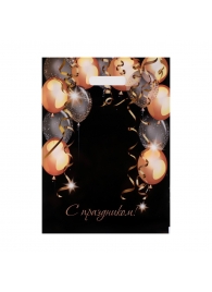 Пакет с вырубной ручкой и принтом в виде шариков (30х40 см) - Сима-Ленд - купить с доставкой в Чебоксарах