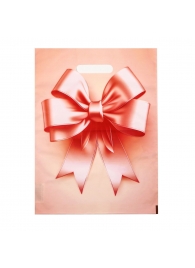 Пакет с принтом в виде банта с вырубной ручкой (30х40 см) - Сима-Ленд - купить с доставкой в Чебоксарах