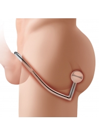 Кольцо на пенис с анальным стимулятором Stainless Steel Anal Hook   Cock Ring - BlueLine - в Чебоксарах купить с доставкой