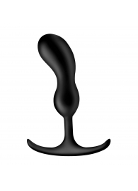 Черный массажер простаты с утяжелителями Premium Silicone Weighted Prostate Plug Medium - 16,3 см. - XR Brands - в Чебоксарах купить с доставкой