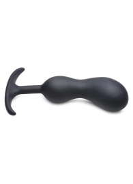 Черный массажер простаты с утяжелителями Premium Silicone Weighted Prostate Plug Large - 18,8 см. - XR Brands - в Чебоксарах купить с доставкой