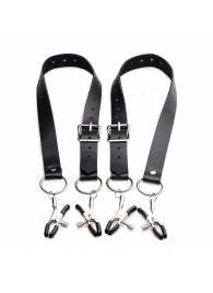 Ремни с зажимами для половых губ Spread Labia Spreader Straps with Clamps - XR Brands - купить с доставкой в Чебоксарах