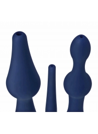 Набор из 3 универсальных насадок для анального душа Universal 3 Piece Silicone Enema Attachment Set - XR Brands - купить с доставкой в Чебоксарах