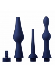 Набор из 3 универсальных насадок для анального душа Universal 3 Piece Silicone Enema Attachment Set - XR Brands - купить с доставкой в Чебоксарах