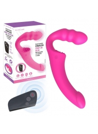 Розовый безремневой страпон Straples Strap-On Dildo - Erokay - купить с доставкой в Чебоксарах