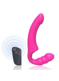 Розовый безремневой страпон Straples Strap-On Dildo - Erokay - купить с доставкой в Чебоксарах