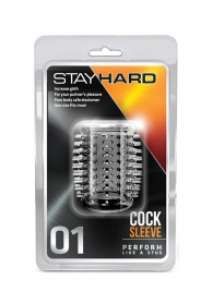 Прозрачная насадка с шипами STAY HARD COCK SLEEVE 01 CLEAR - Blush Novelties - в Чебоксарах купить с доставкой