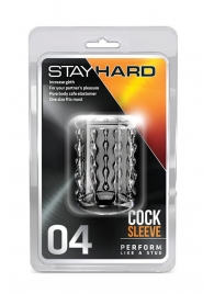 Прозрачная насадка с бороздками STAY HARD COCK SLEEVE 04 CLEAR - Blush Novelties - в Чебоксарах купить с доставкой