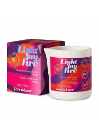 Массажная свеча Light My Fire с ароматом моной - 80 мл. - Love to Love - купить с доставкой в Чебоксарах