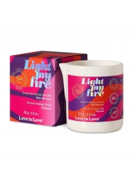 Массажная свеча Light My Fire Coconut с ароматом кокоса - 65 гр. - Love to Love - купить с доставкой в Чебоксарах