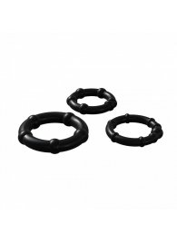 Набор из 3 черных эрекционных колец Babooom Ring Set - Adrien Lastic - в Чебоксарах купить с доставкой