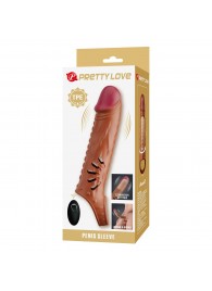 Коричневая вибронасадка с подхватом мошонки и пультом ДУ - Baile - в Чебоксарах купить с доставкой