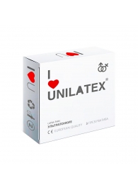 Ультратонкие презервативы Unilatex Ultra Thin - 3 шт. - Unilatex - купить с доставкой в Чебоксарах