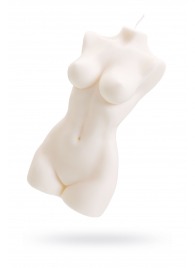 Белая интерьерная свеча в форме женского торса - 850 гр. - Pecado - купить с доставкой в Чебоксарах