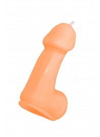 Оранжевая свеча в форме пениса - 47 гр. - Pecado - купить с доставкой в Чебоксарах