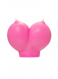 Розовая свеча «Сиськи» - 150 гр. - Pecado - купить с доставкой в Чебоксарах