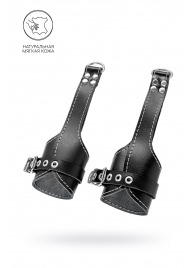 Черные подвесы с белой строчкой - Pecado - купить с доставкой в Чебоксарах