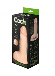 Телесный фаллоудлинитель с мошонкой Cock Next - 19 см. - LOVETOY (А-Полимер) - в Чебоксарах купить с доставкой