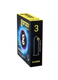 Супертонкие презервативы Ganzo Invisible - 3 шт. - Ganzo - купить с доставкой в Чебоксарах