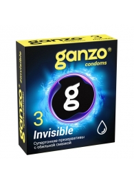 Супертонкие презервативы Ganzo Invisible - 3 шт. - Ganzo - купить с доставкой в Чебоксарах