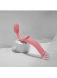 Розовый безремневой страпон Strap-on-me Semi-Realistic Bendable Strap-On size S - Strap-on-me - купить с доставкой в Чебоксарах