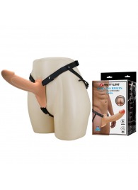 Телесный полый мужской страпон London - 16,8 см. - Baile - купить с доставкой в Чебоксарах