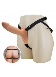 Телесный полый мужской страпон London - 16,8 см. - Baile - купить с доставкой в Чебоксарах