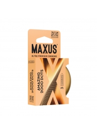 Точечные презервативы MAXUS 2000 Amazing Dots с железным кейсом - 3 шт. - Maxus - купить с доставкой в Чебоксарах