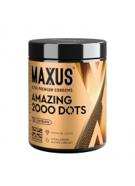 Точечные презервативы MAXUS 2000 Amazing Dots с железным кейсом - 12 шт. - Maxus - купить с доставкой в Чебоксарах