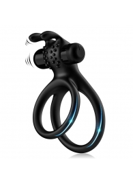 Черное эрекционное виброкольцо с подхватом мошонки Stay Hard - Boys of Toys - в Чебоксарах купить с доставкой