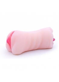 Телесный двусторонний мастурбатор - вагина и ротик - Boys of Toys - в Чебоксарах купить с доставкой Телесный двусторонний мастурбатор - вагина и ротик - Boys of Toys - в Чебоксарах купить с доставкой