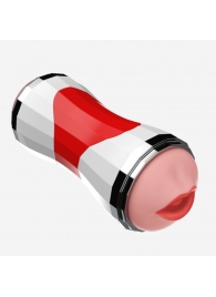 Двусторонний мастурбатор в колбе Power Grip Cup - вагина и ротик - Boys of Toys - в Чебоксарах купить с доставкой Двусторонний мастурбатор в колбе Power Grip Cup - вагина и ротик - Boys of Toys - в Чебоксарах купить с доставкой