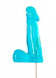 Голубой леденец в форме члена со вкусом блю кюрасао - 173 гр. - Sosuчki - купить с доставкой в Чебоксарах