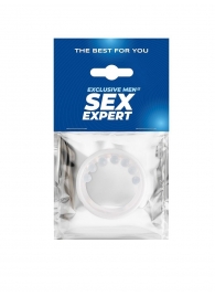 Эрекционное кольцо с мягкой стимулирующей насадкой - Sex Expert - в Чебоксарах купить с доставкой
