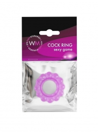 Лиловое эрекционное кольцо с 2 рядами стимулирующих шариков - Erowoman-Eroman - в Чебоксарах купить с доставкой