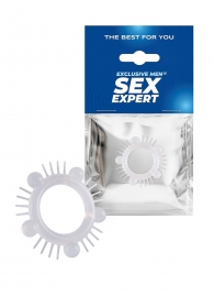 Эластичное эрекционное кольцо с шишечками и шипами - Sex Expert - в Чебоксарах купить с доставкой