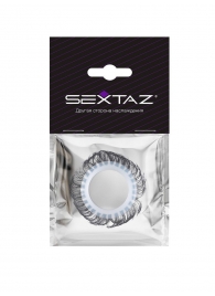Эластичное эрекционное колечко с черными «ресничками» - Sextaz - в Чебоксарах купить с доставкой