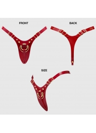 Красный пояс для фиксации насадок Strap-On-Me Leatherette Harness Fabulous - Strap-on-me - купить с доставкой в Чебоксарах