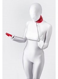 Красный ошейник с подкладкой из меха - ToyFa - купить с доставкой в Чебоксарах